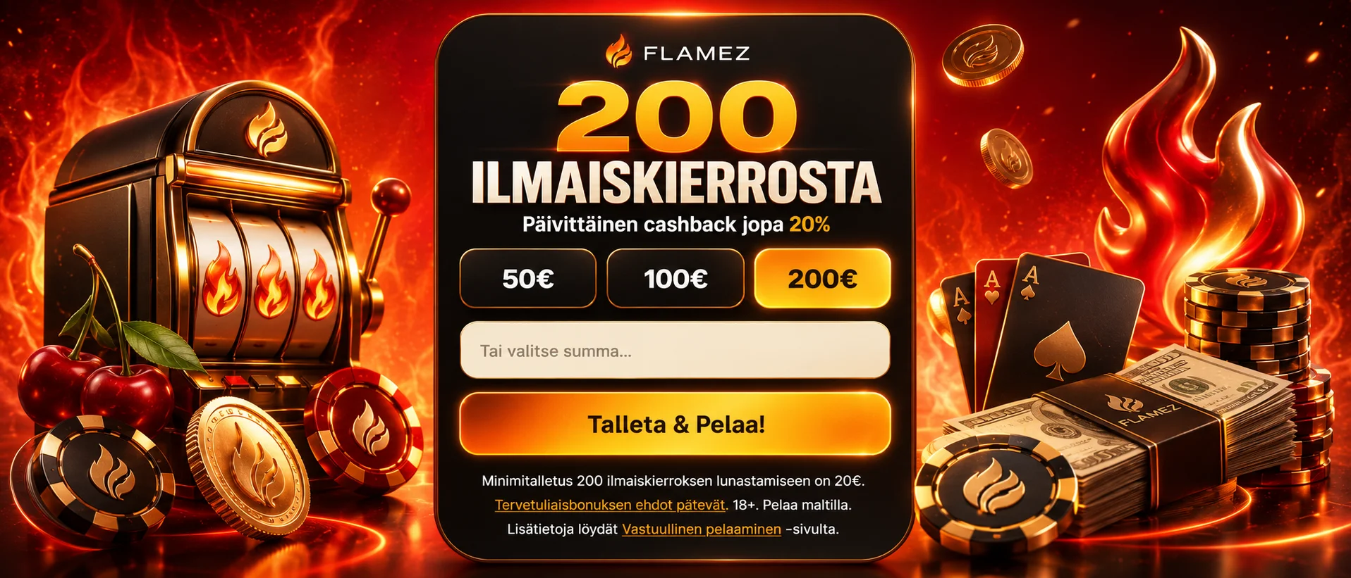 Flamez Casino — home hero